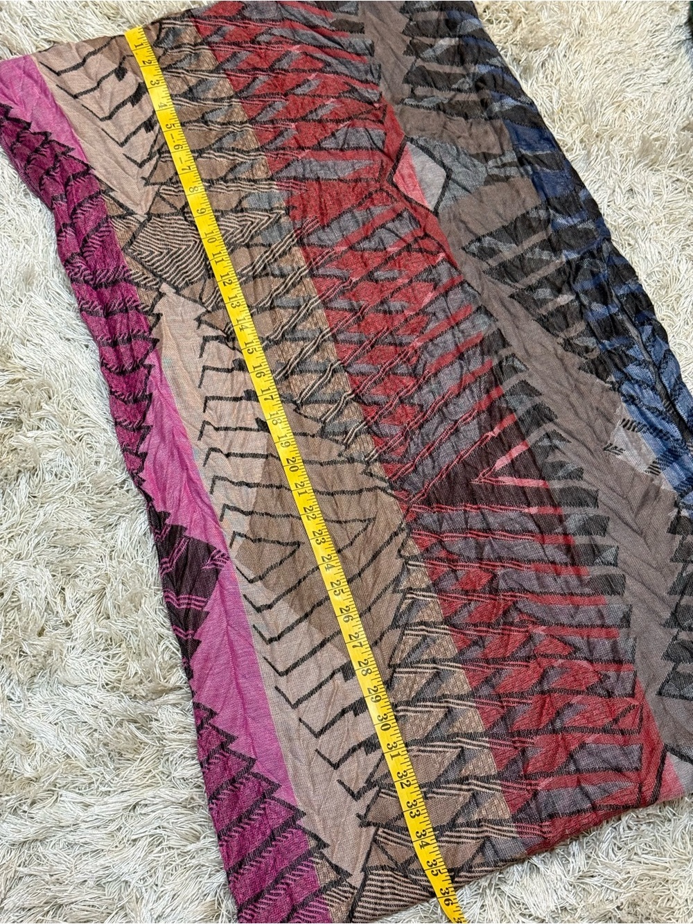 Boho Multicolor Infinity Scarf Geometric Tribal Print Lightweight Wrap Nordstrom - Picture 6 of 8